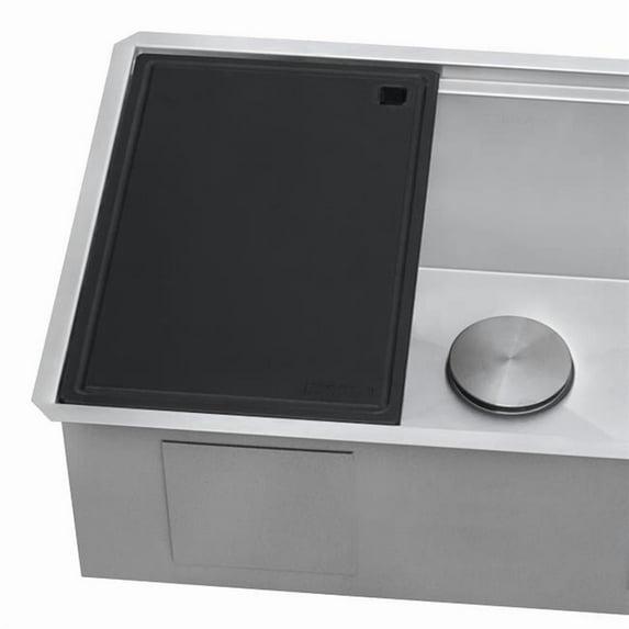 Ruvati Ruvati 17 x 11 inch LedgeFit Black Resin Replacement Cutting Board for Ruvati Workstation Sinks