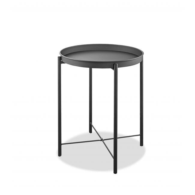 HomeRoots 17 X 17 X 21 Powder Aluminum Side Table