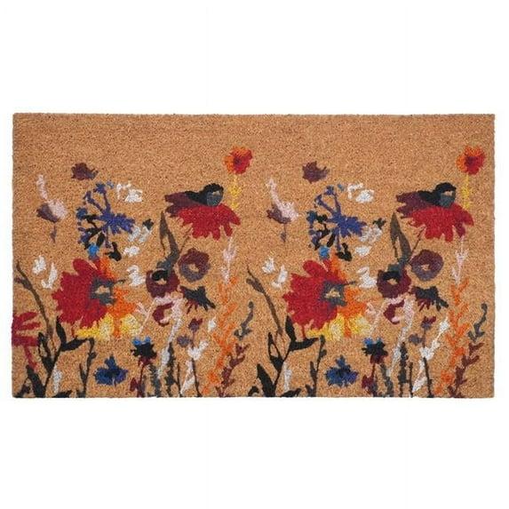 Non-Slip Floral Outdoor Doormat