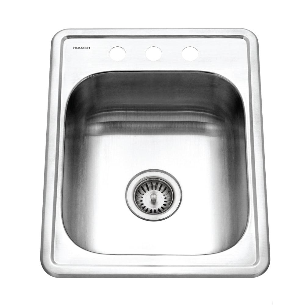 Hospitality 22'' L Flush Single Bowl Stainless Steel Kitchen Sink