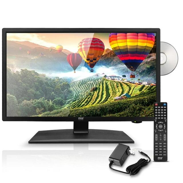 Pyle 18.5’’ ELED RV Digital TV - HD Flat Screen with Built-in DVD Player, Digital Antenna, and 12V/24V Car Adapter - PLTLD19