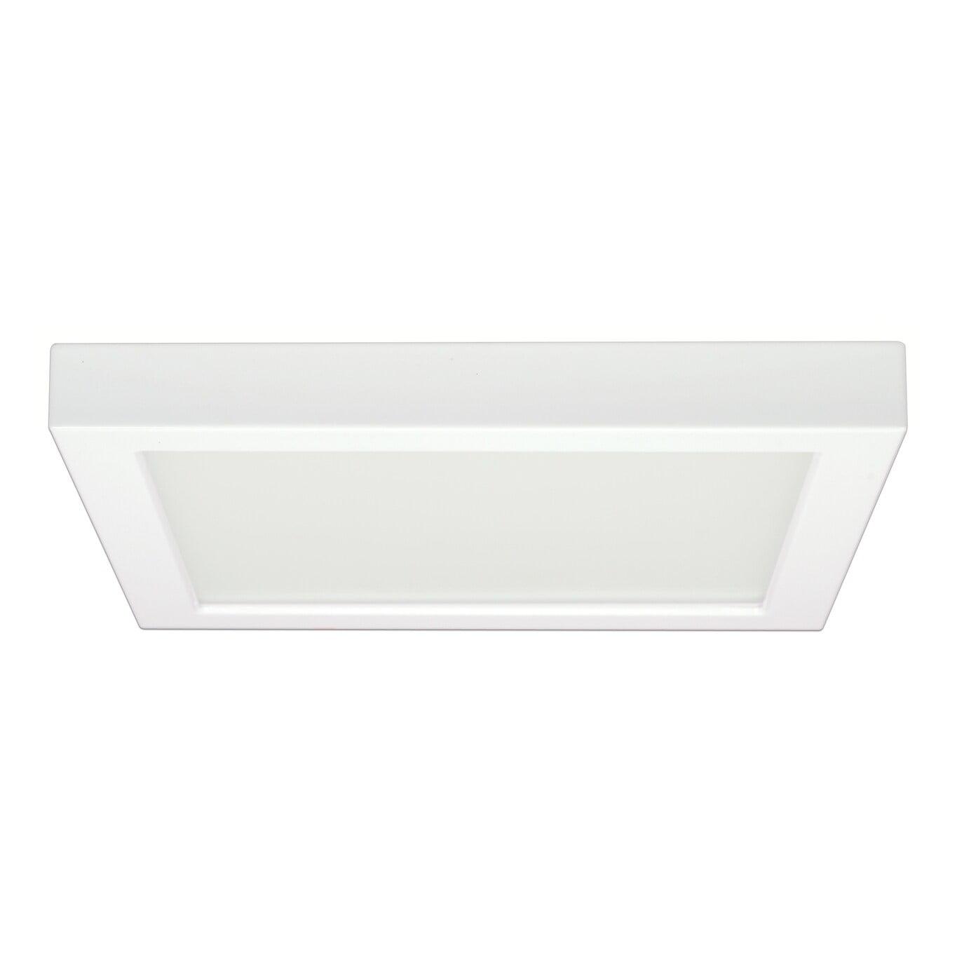 18.5w 9-in Flush Mount LED Fixture 3000K Square Shape White Finish