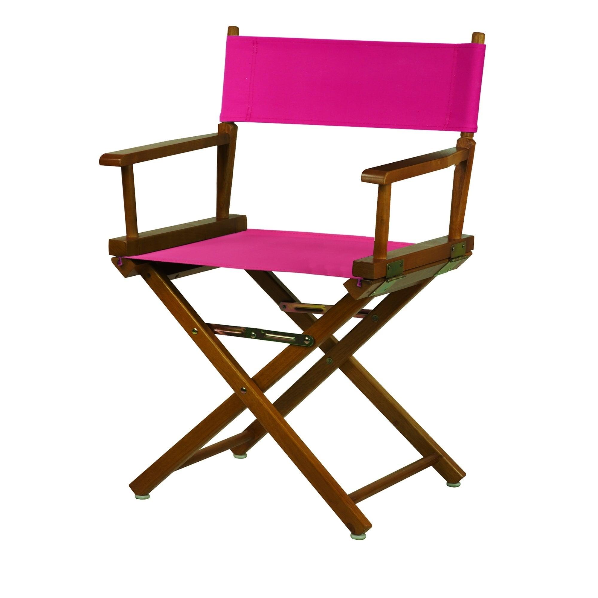 "18" Director's Chair Honey Oak Frame-Magenta Canvas"