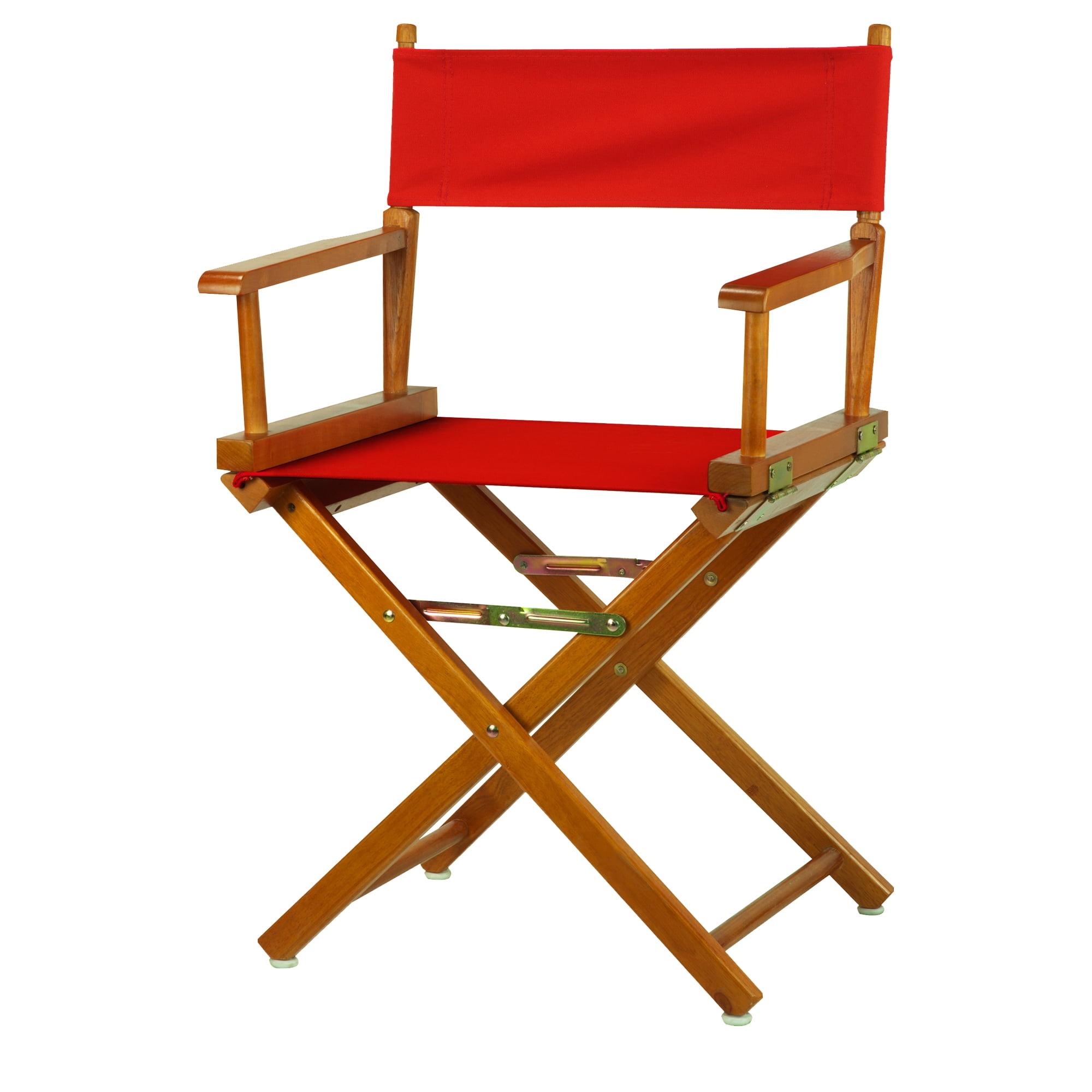"18" Director's Chair Honey Oak Frame-Red Canvas"