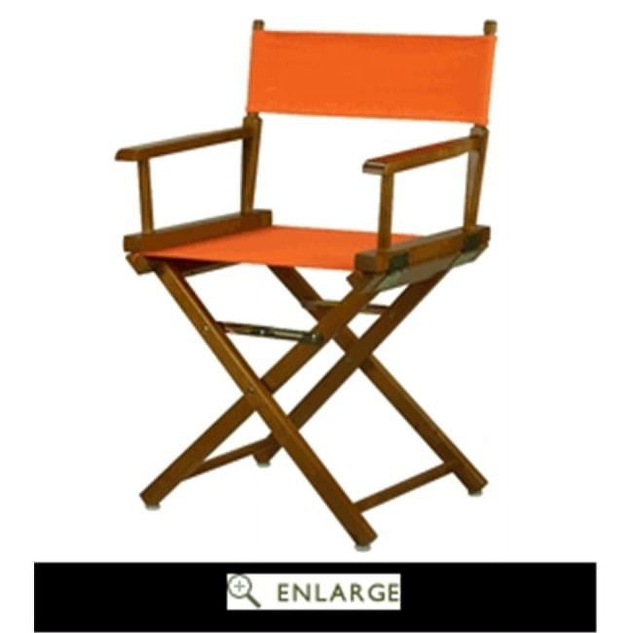 "18" Director's Chair Honey Oak Frame-Tangerine Canvas"