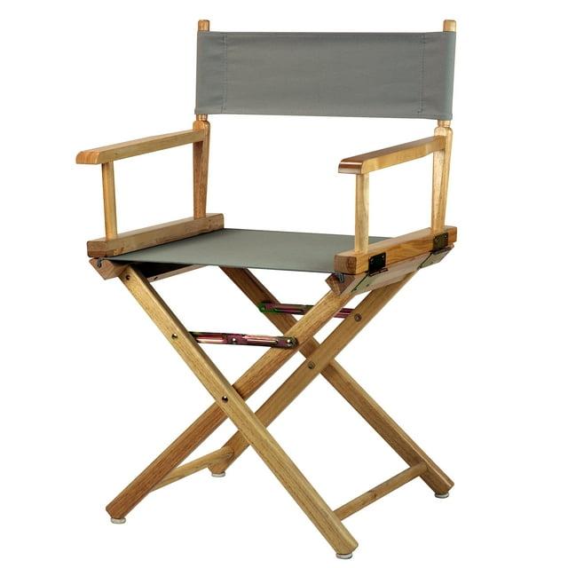 "18" Director's Chair Natural Frame-Gray Canvas"