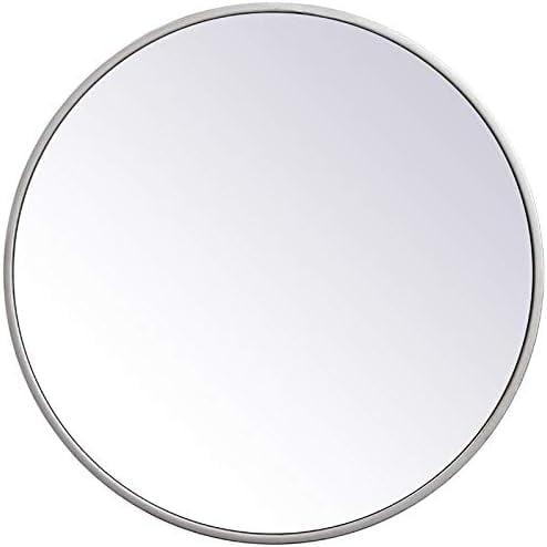 Elegant Lighting Metal frame round mirror 18 inch in Silver