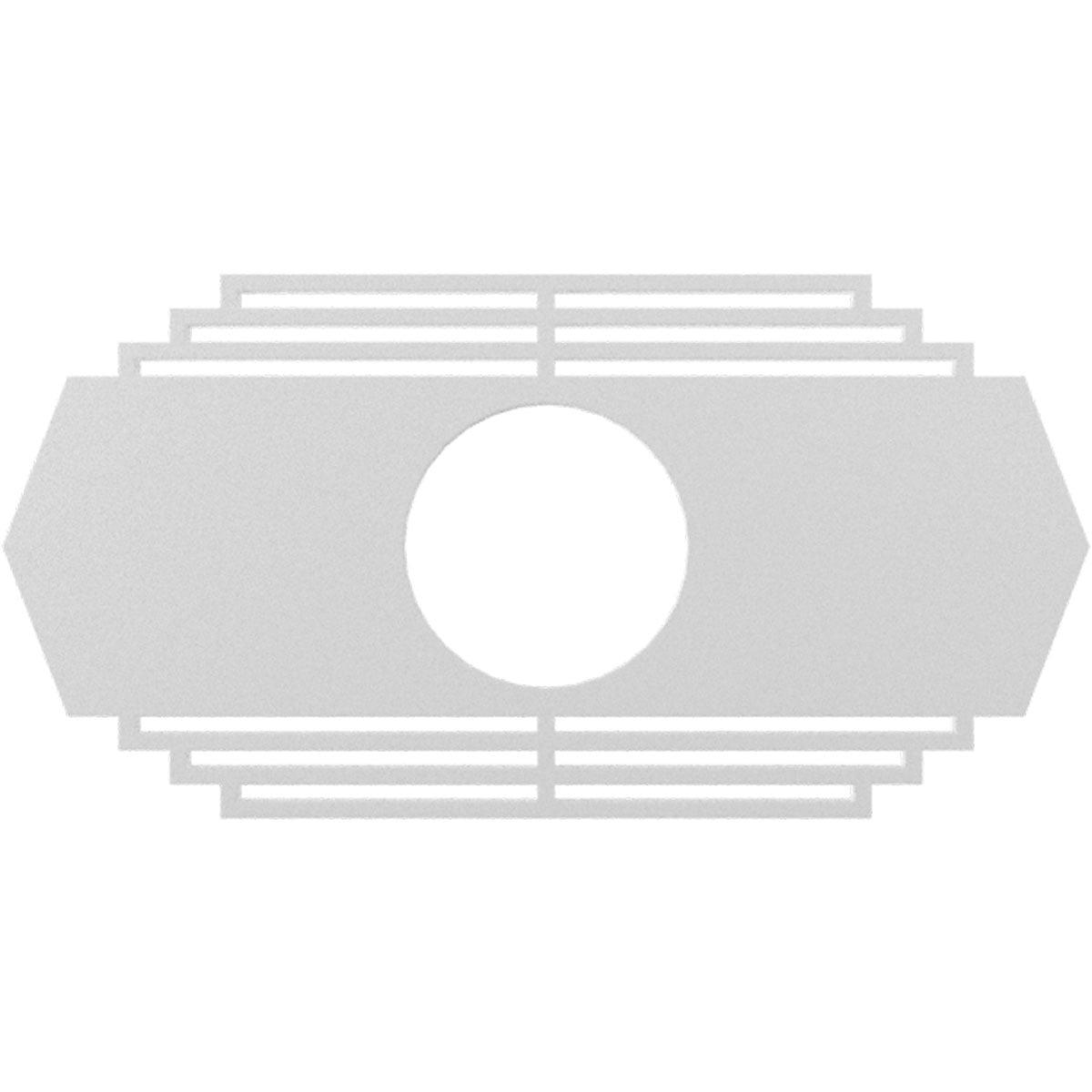 18"W x 9"H x 4 3/4"ID x 1/2"P Chrysler Architectural Grade PVC Pierced Ceiling Medallion