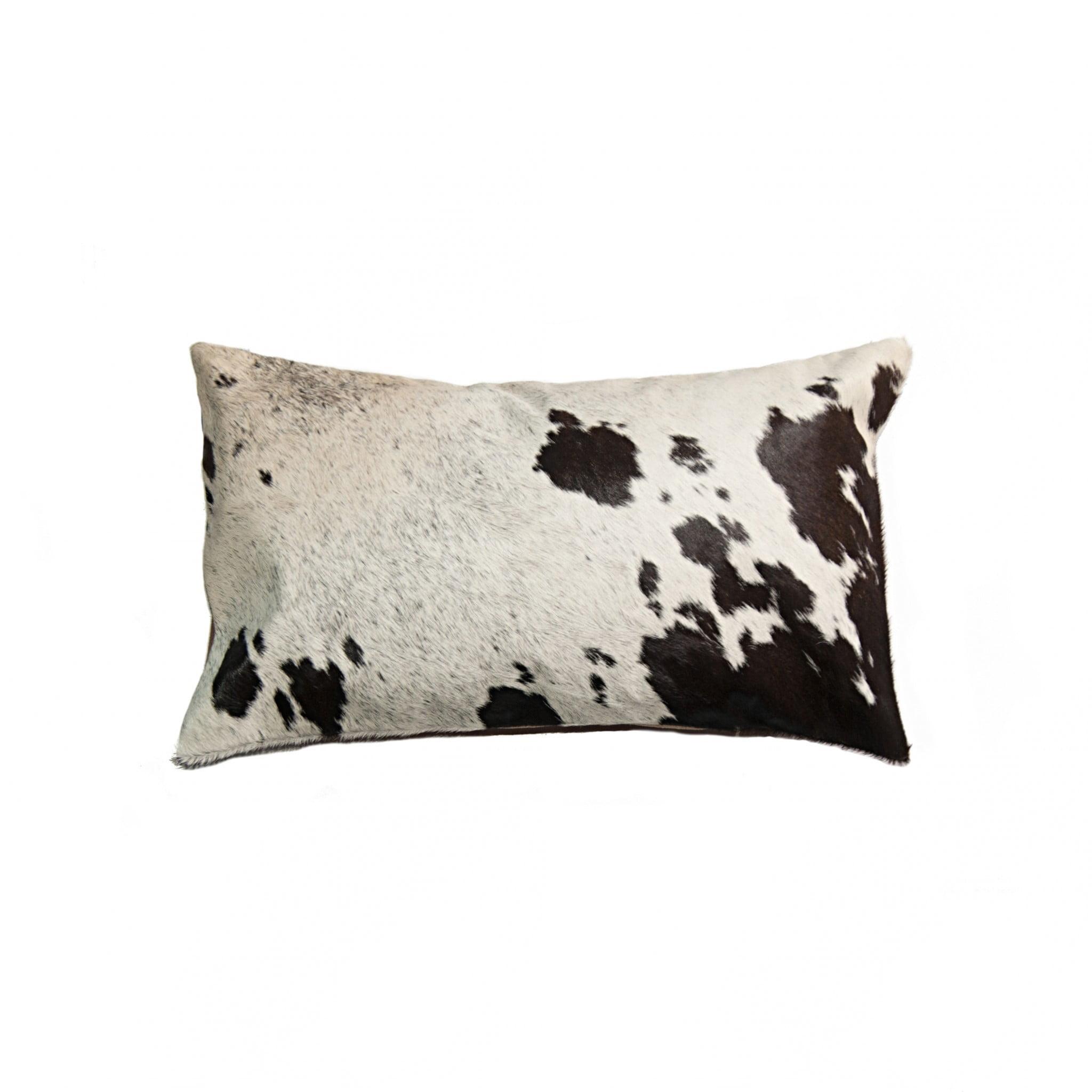 Torino Animal Print Leather/Suede Throw Pillow