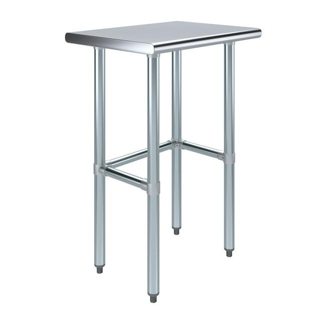 Amgood Stainless Steel Open Base Work Table