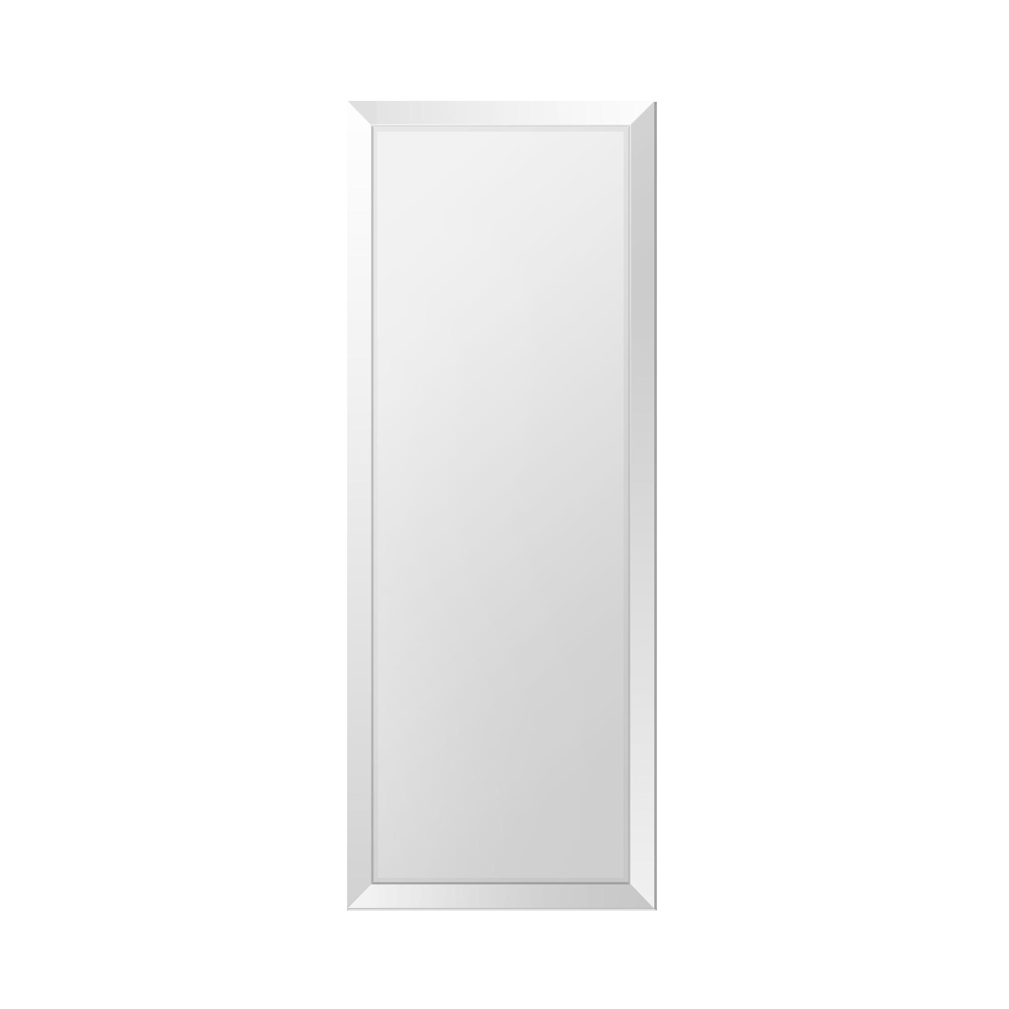 Sleek 18" x 40" Frameless Rectangular Polished Wall Mirror