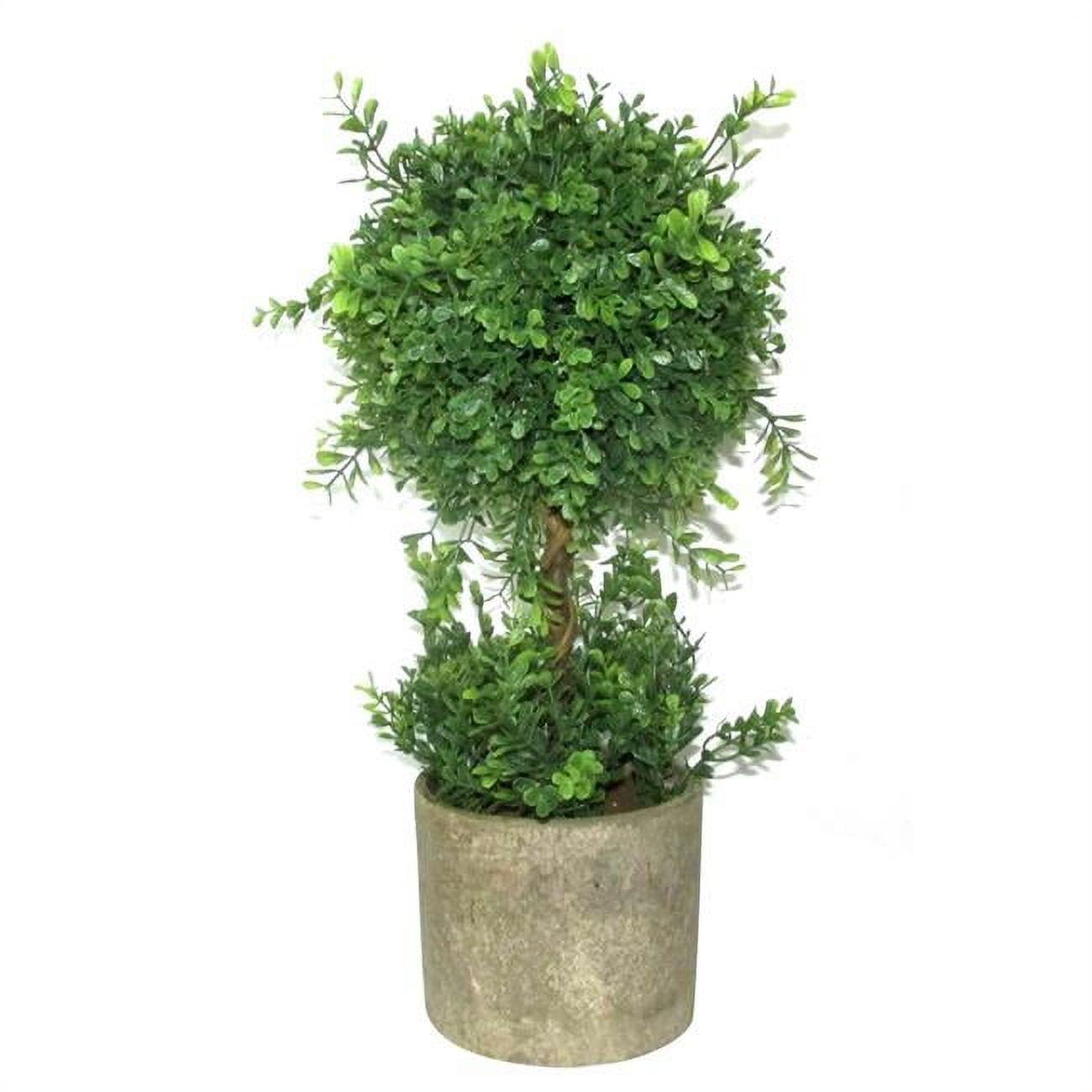 Chic 18" Green PE Foam Faux Topiary Tree for Indoor Decor