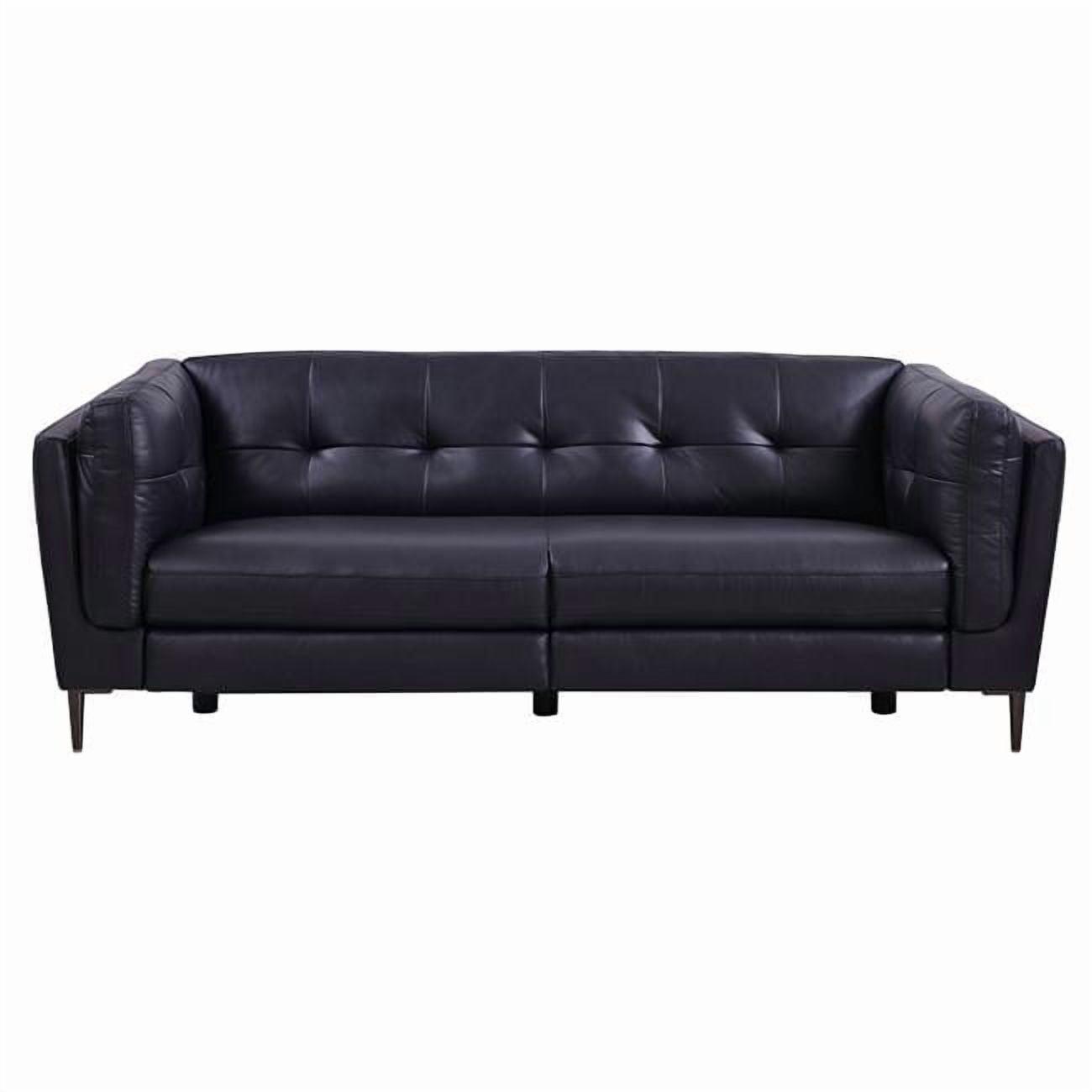 Primrose Navy Top Grain Leather Power Recliner Sofa