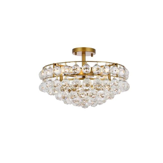 Elegant Lighting Savannah 5 - Light Flush Mount in  Brass