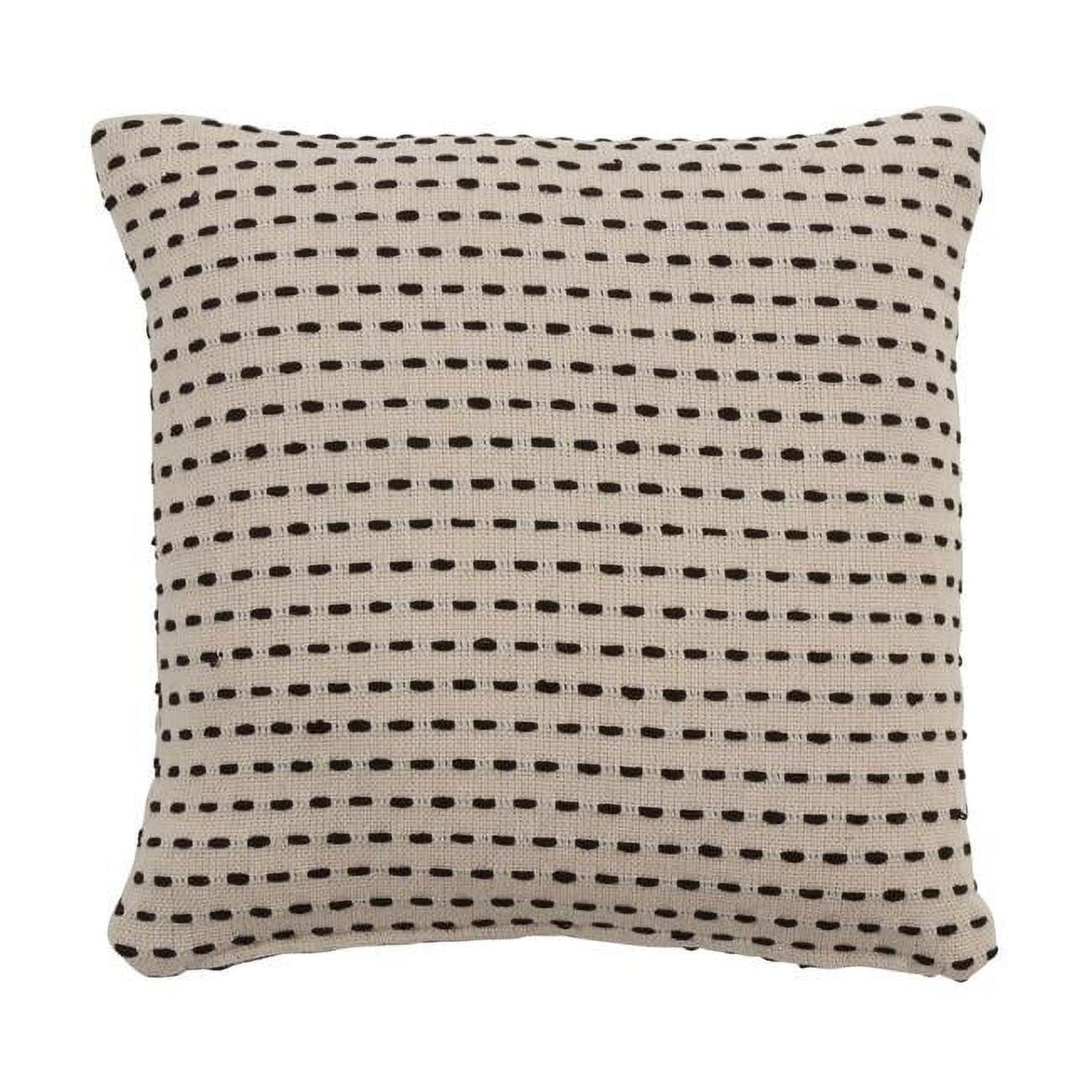 Saro Lifestyle Poly-Filled Stitch Line Design Throw Pillow