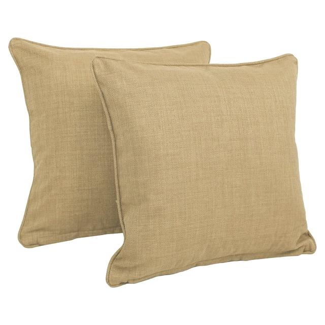 18-inch Outdoor Spun Polyester Square Throw Pillows (Set of 2) - Sandstone