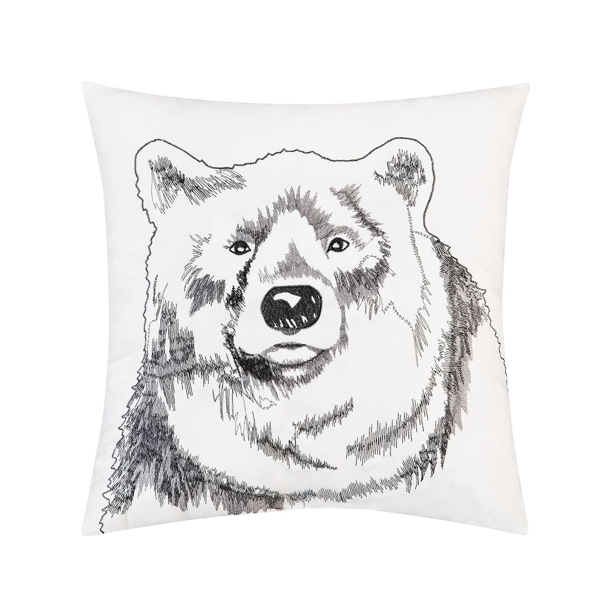 C&F Home Bear Portrait Indoor / Outdoor Embroidered Throw Pillow