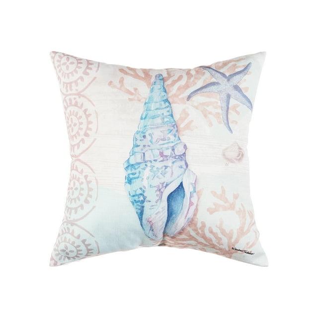 C&F Home Blue Shell Throw Indoor/Outdoor Pillow