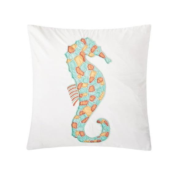 C&F Home Grand Turks Grand Seahorse Beaded Pillow