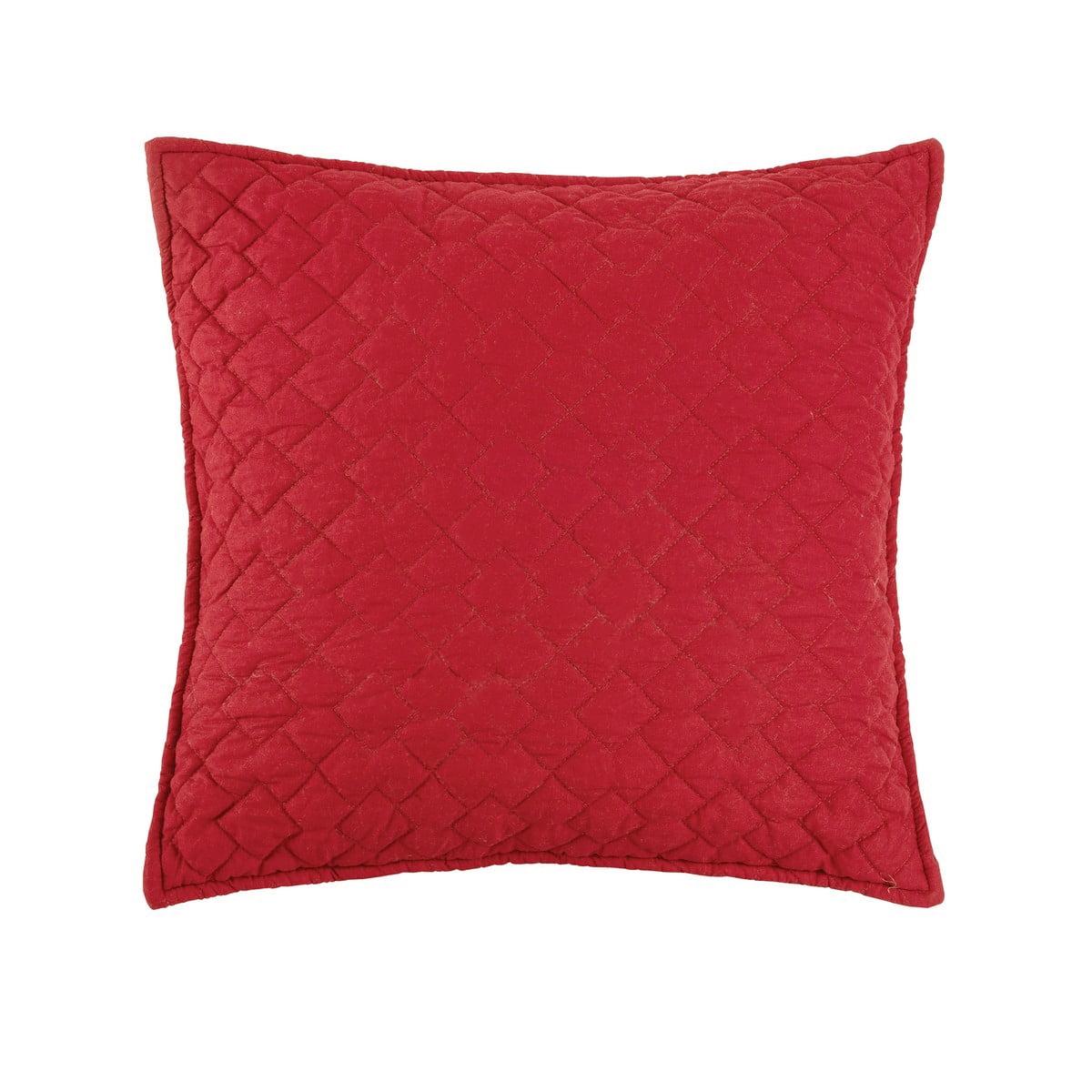 18" x 18" Regent Diamond 4th of July Patriotic Solid Scarlet Red Square Large Throw Pillow