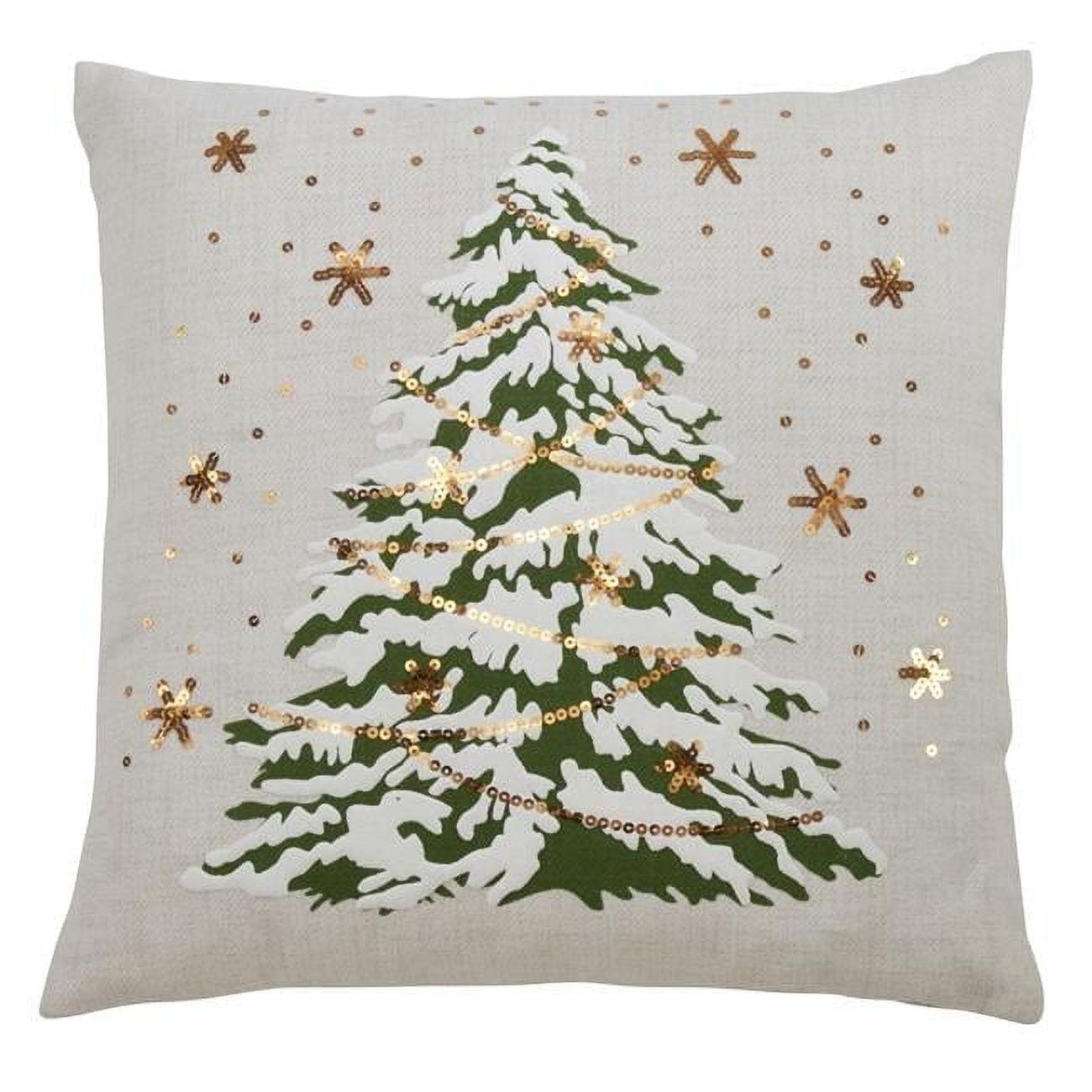 Saro O Tannenbaum Collection Sequined Throw Pillow
