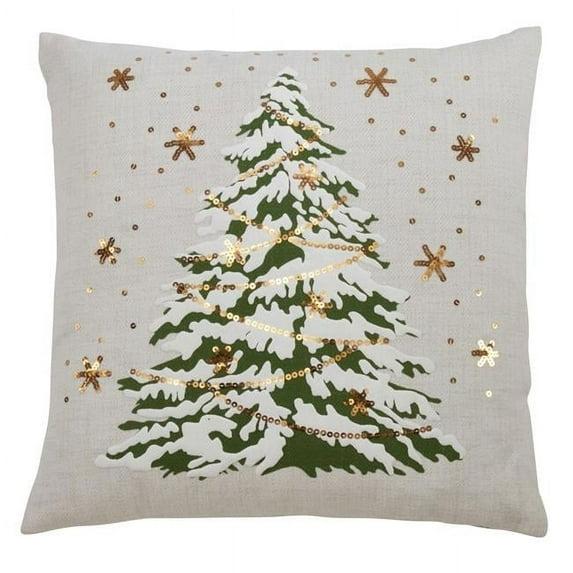 Saro O Tannenbaum Collection Sequined Throw Pillow