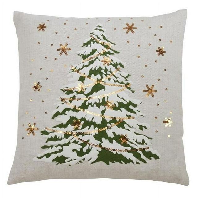 Saro O Tannenbaum Collection Sequined Throw Pillow