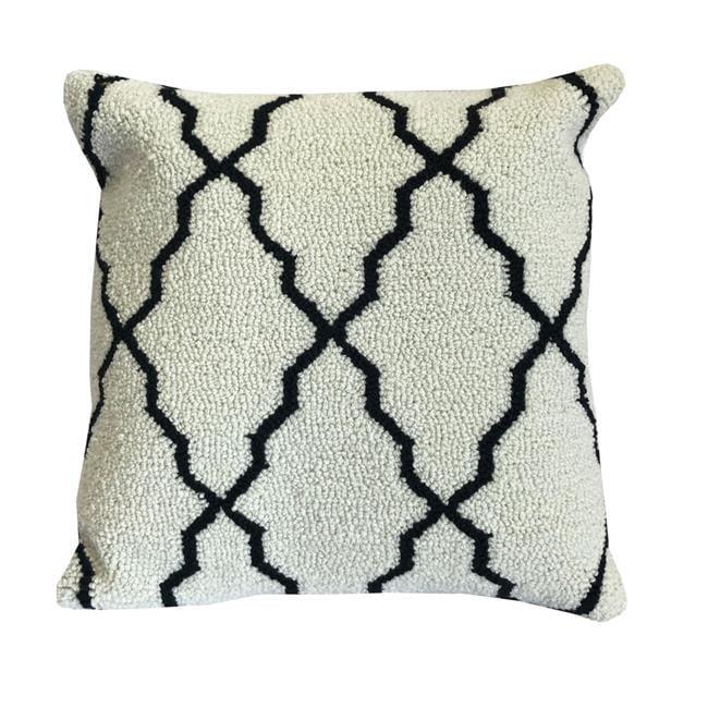 18 x 18 Black and White Link Lattice Pillow