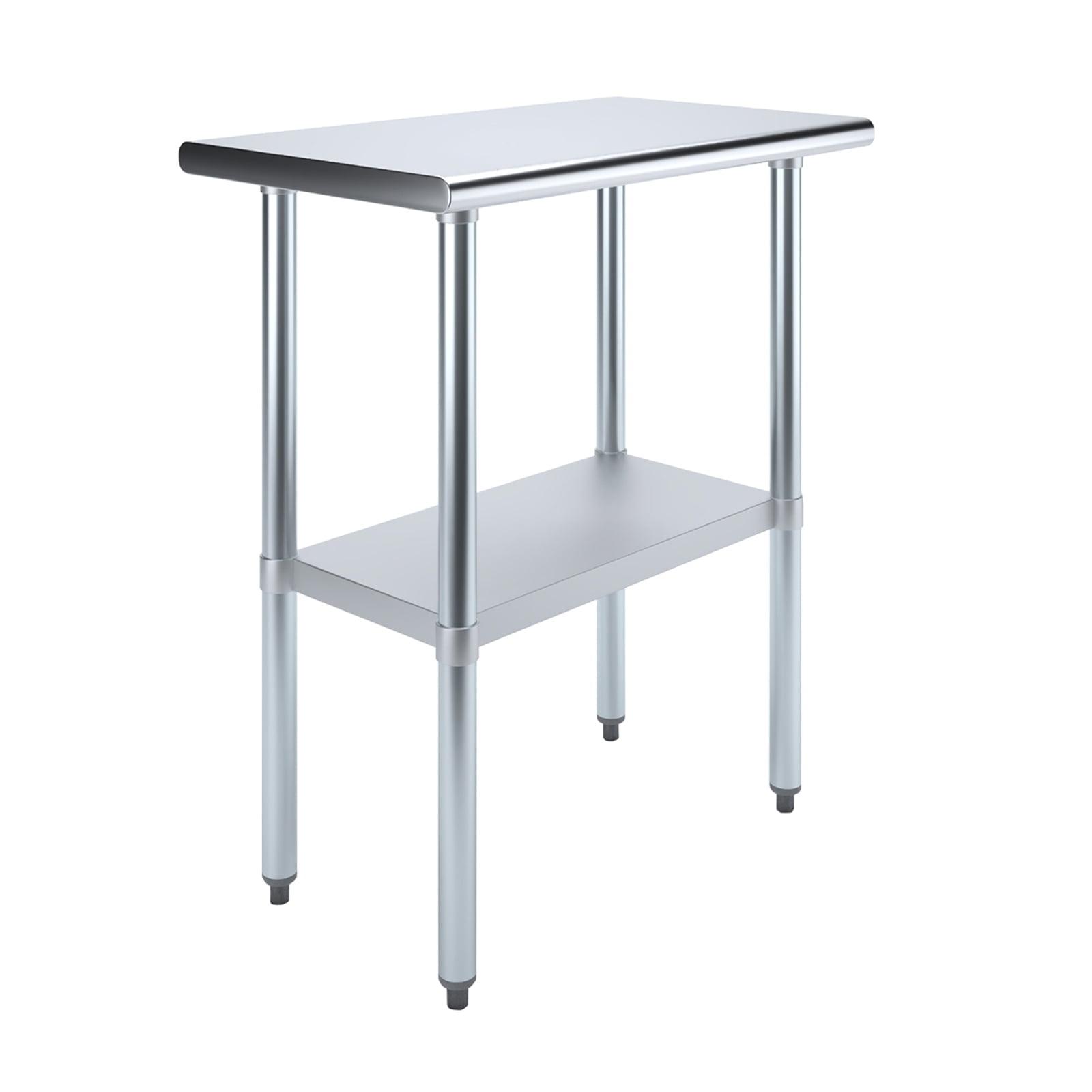 Stainless Steel Work Table with Undershelf. Metal Prep Table. NSF - Certified