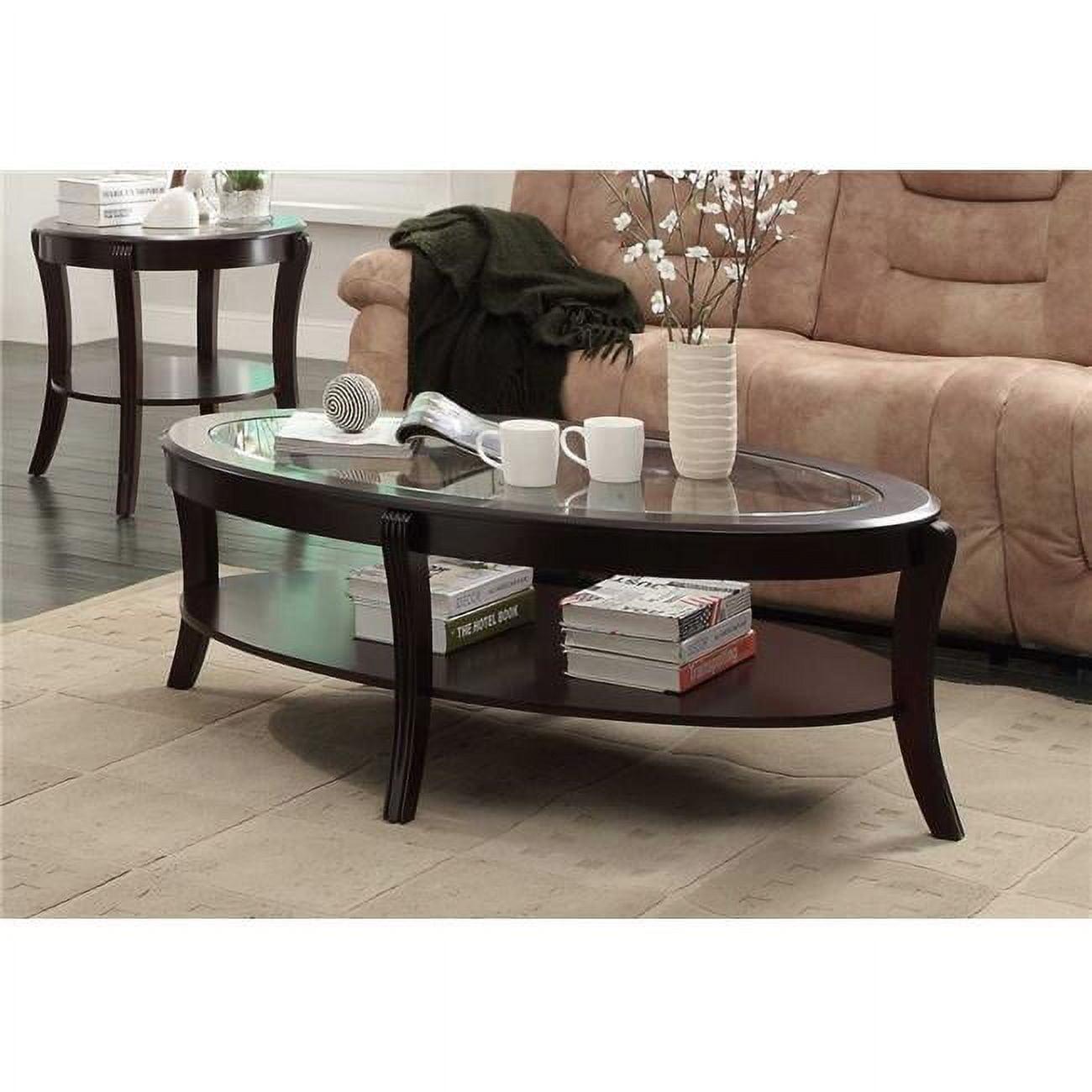Home Elegance 3508 - 30 18 x 32 x 51.75 in. Pierre Cocktail Table - Espresso