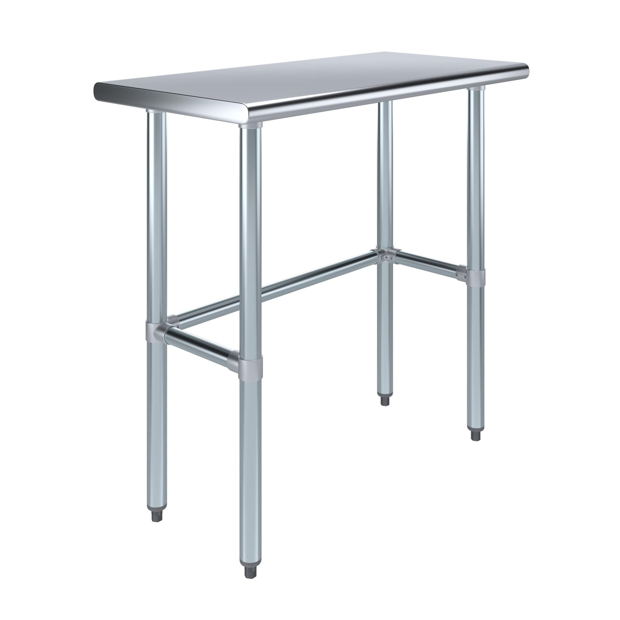 36" Stainless Steel Work Table with Galvanized Legs