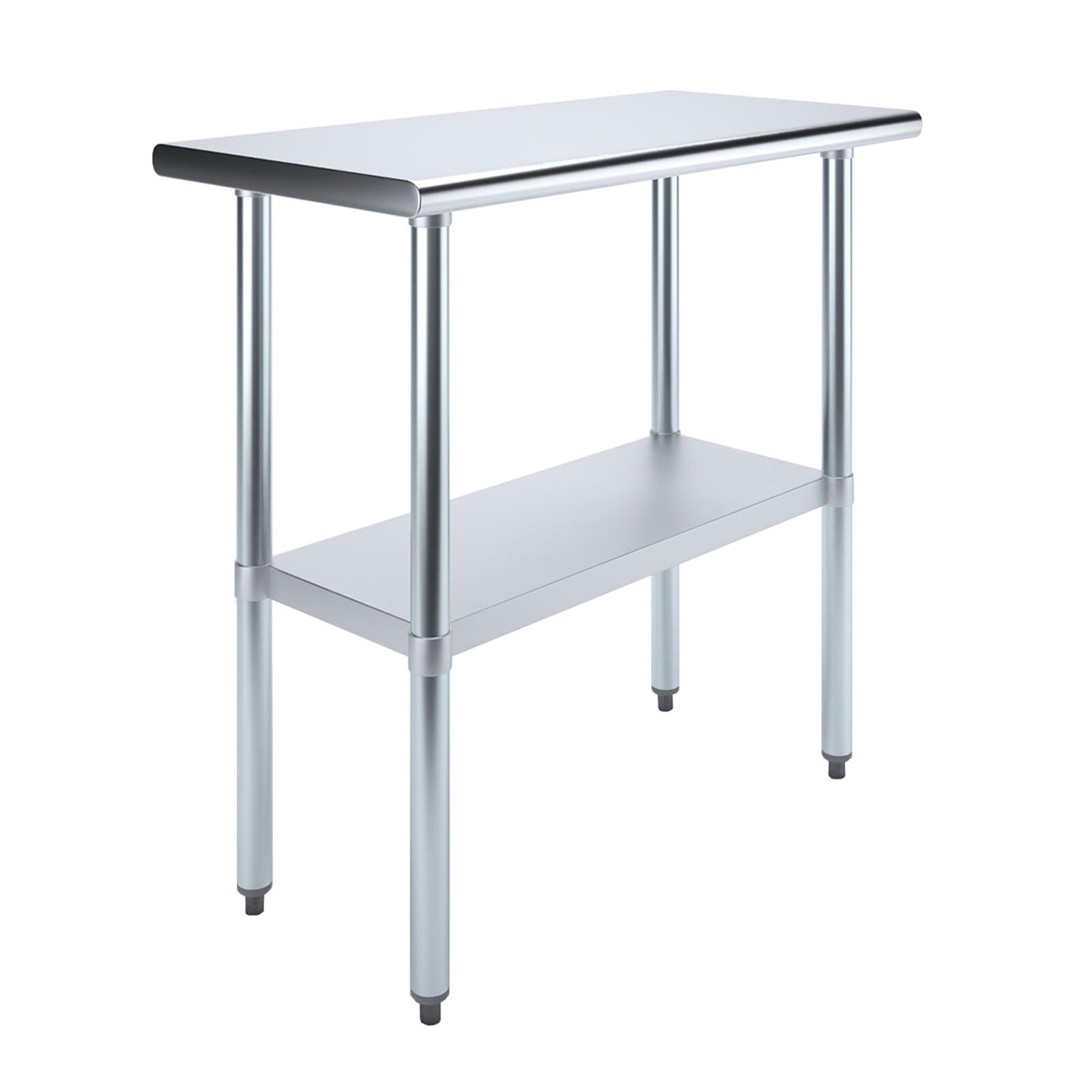 Stainless Steel Work Table with Undershelf. Metal Prep Table. NSF - Certified