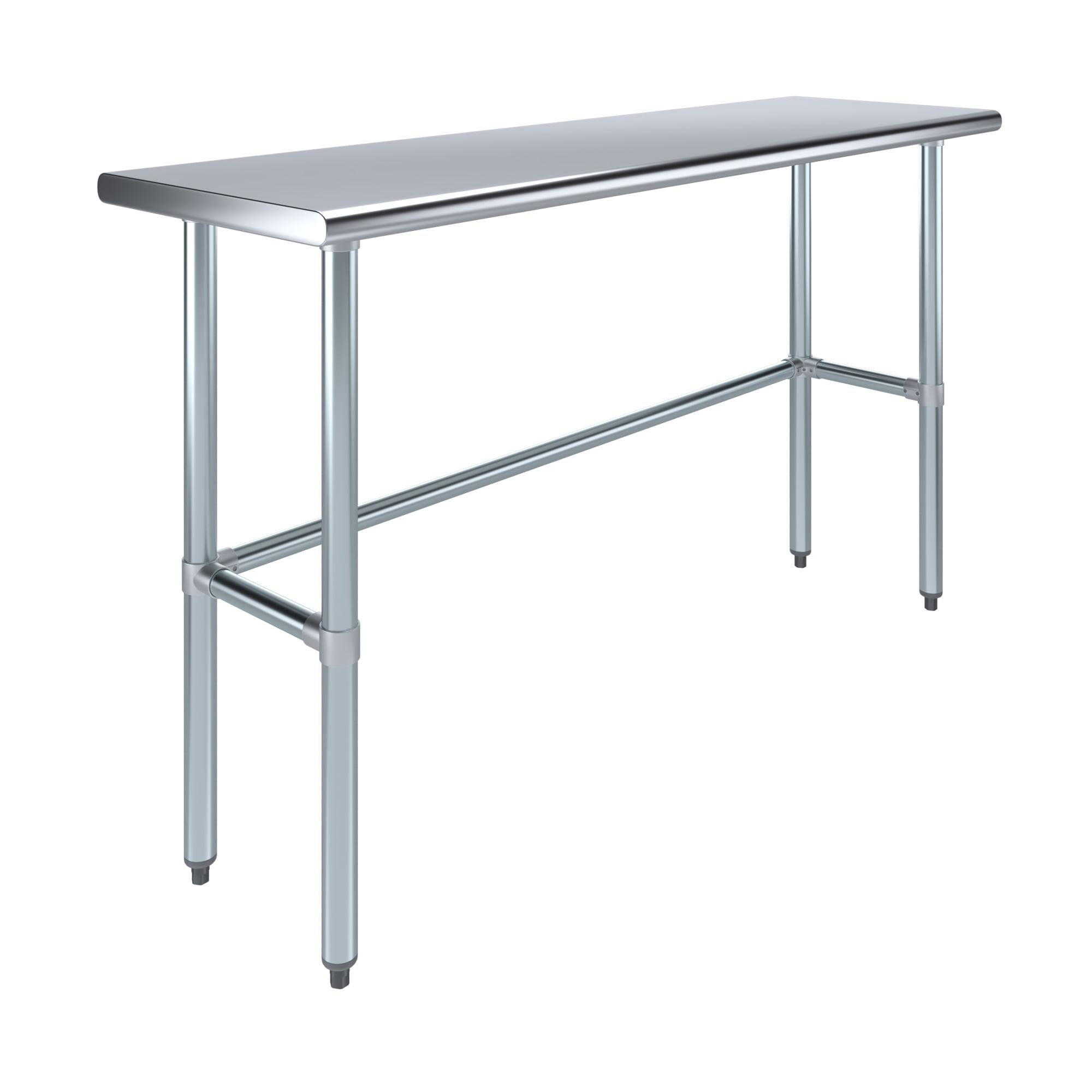 60" Stainless Steel Open Base Utility Work Table