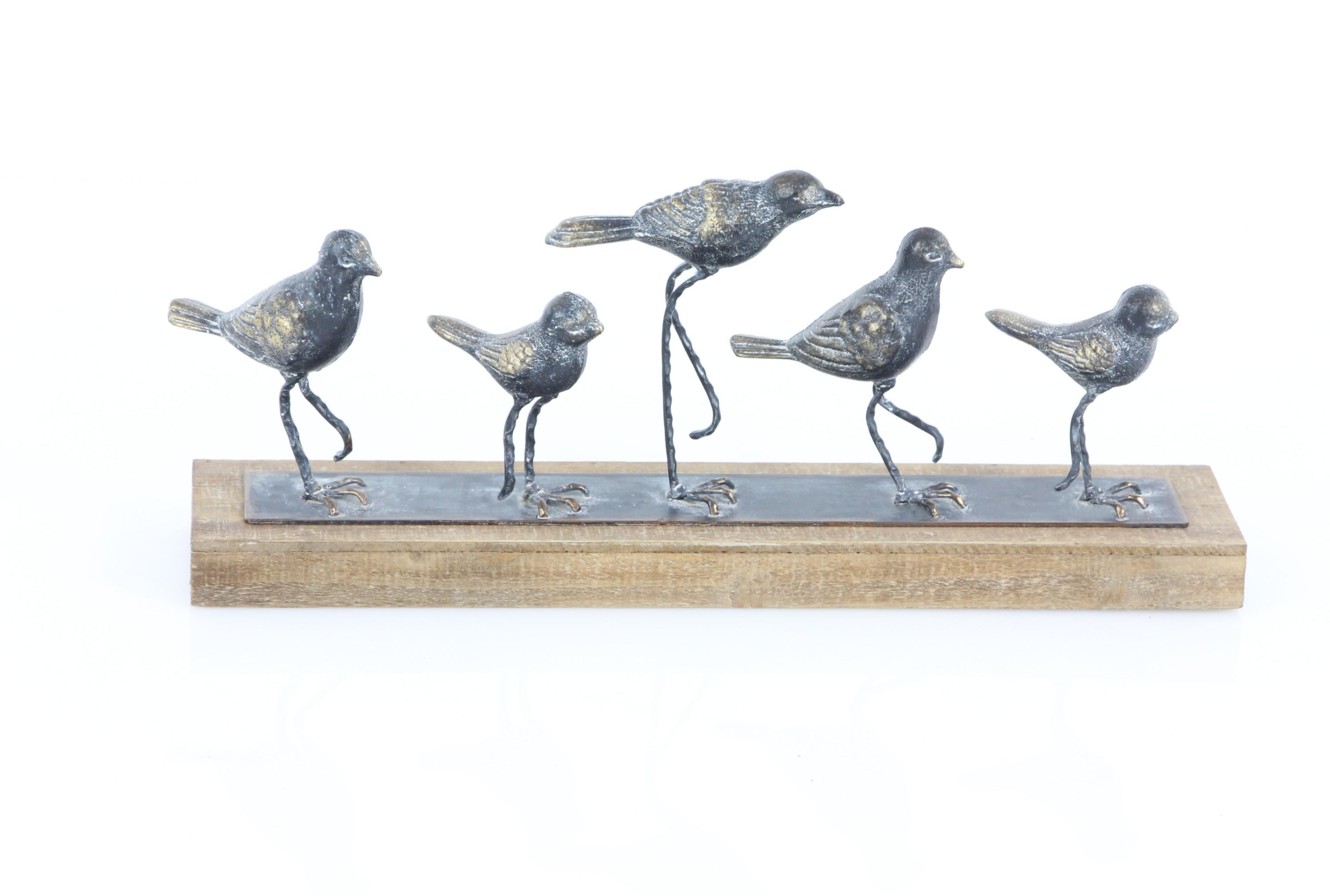 Classic 18" Gray Metal Bird Tabletop Sculpture