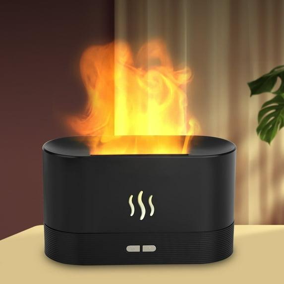 180ml Flame Air Humidifier Essential Oil Diffuser, TSV 3D USB 7 Color Light Aroma Diffuser for Home, Office, Spa, Gym