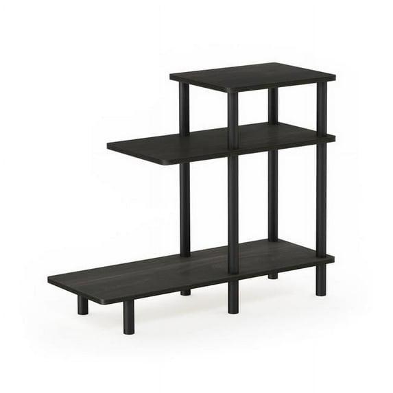 18127EX-BK Turn-N-Tube 3-Tier Sofa Side Table, Espresso & Black - 31.5 x 25.63 x 11.61 in.