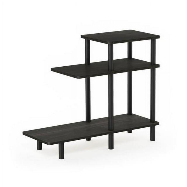 18127EX-BK Turn-N-Tube 3-Tier Sofa Side Table, Espresso & Black - 31.5 x 25.63 x 11.61 in.