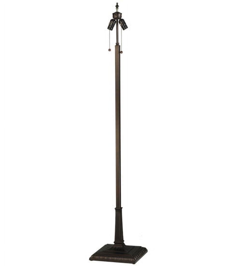 Bronze Mission 60'' Stained Glass 2-Light Floor Lamp