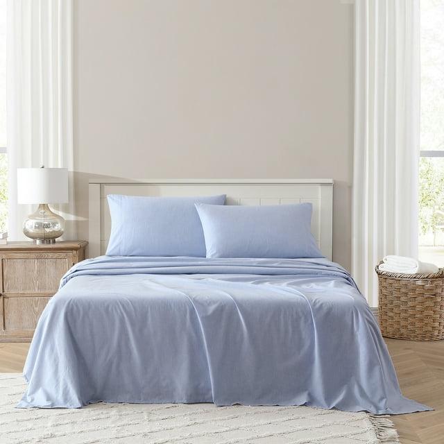 True Comfort by 1888 Mills Easy Eco 4pc Sheet Set – Full - Blue Melange