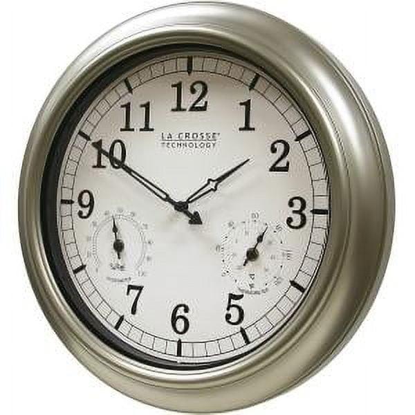 JIAHAO WT-3181PL-Q Quartz Indoor/Outdoor Wall Clock, 18"