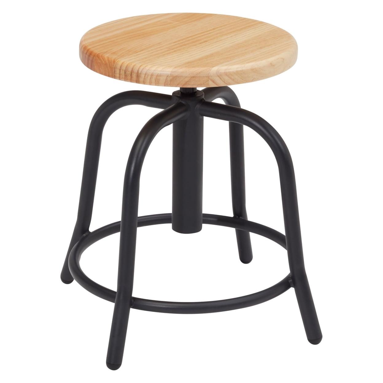 Adjustable Height Ergonomic Lab Stool with Footring Wheels