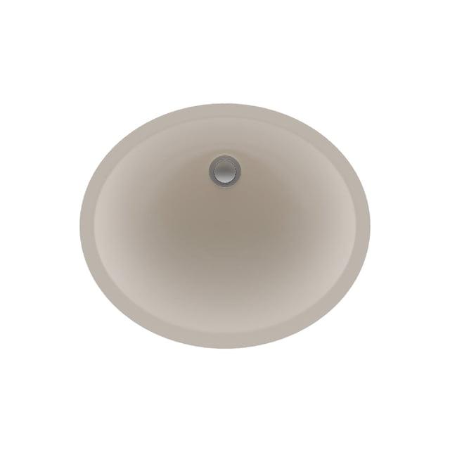 LEXICON Platinum 19-Inch Quartz Composite Drop-in/Undermount Oval Vanity Bathroom Sink