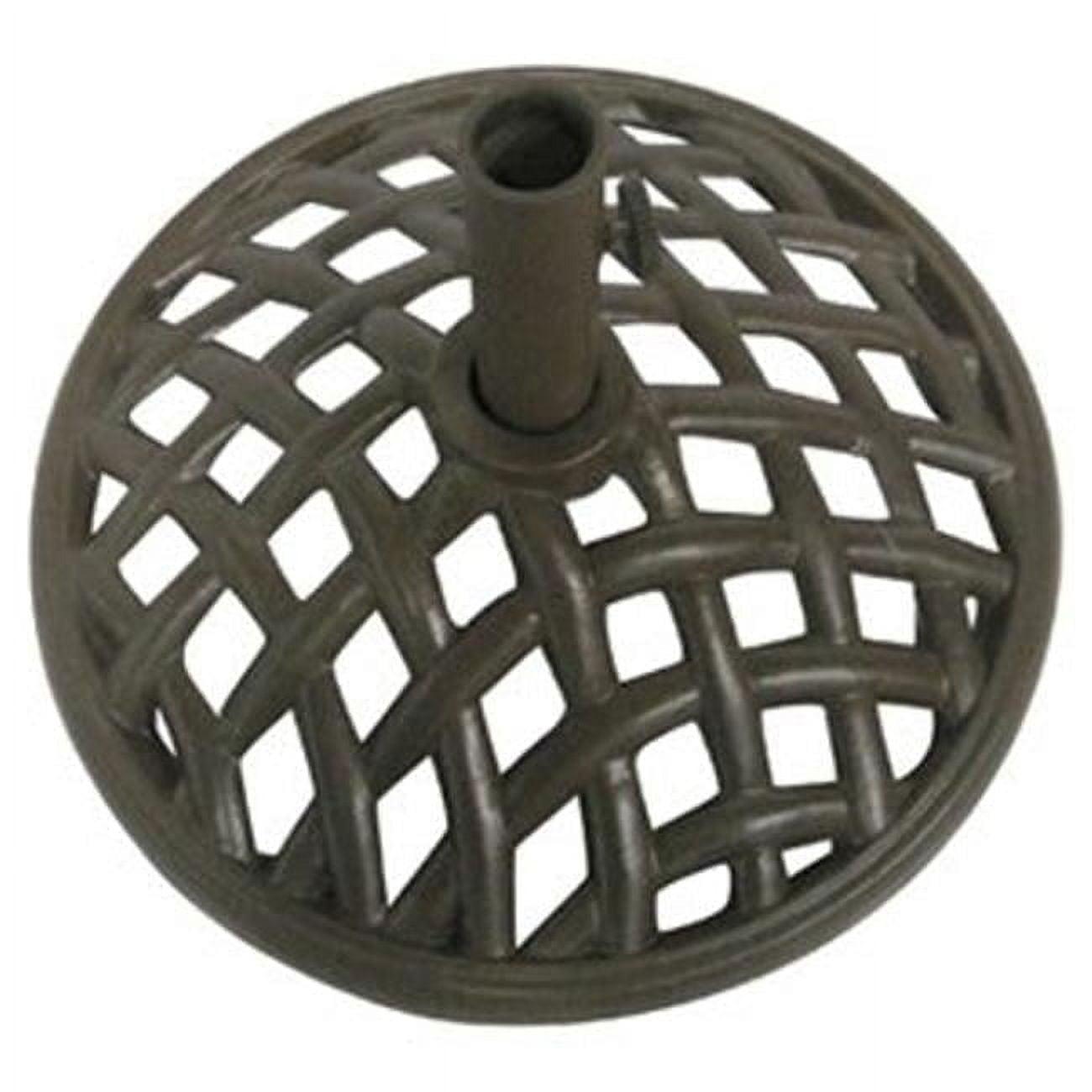 Four Seasons Courtyard Brookfield 19 Inch Round Base for 2 Inch Umbrella Poles to Shade Outdoor Backyard Gardens, Patios, and Porches, Espresso