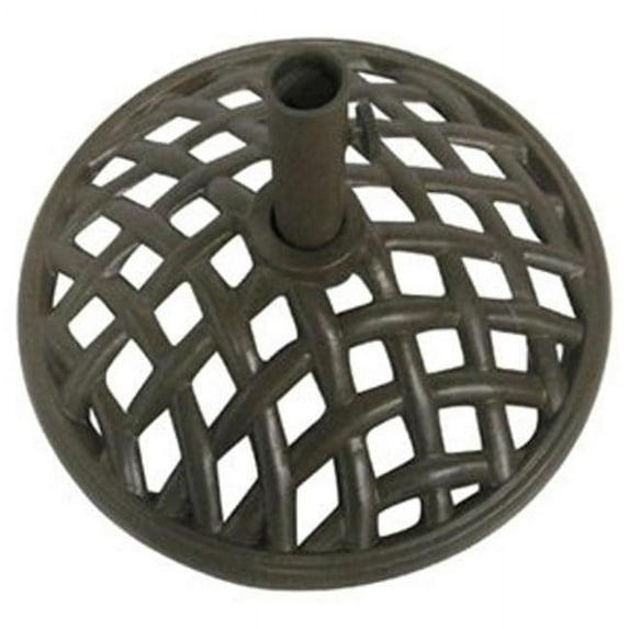 Four Seasons Courtyard Brookfield 19 Inch Round Base for 2 Inch Umbrella Poles to Shade Outdoor Backyard Gardens, Patios, and Porches, Espresso