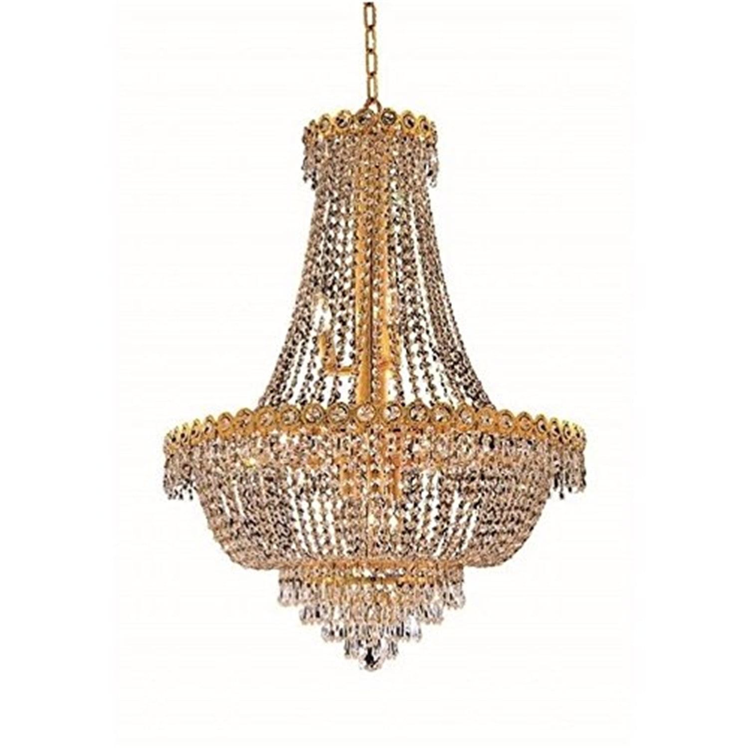 1900 Century Collection Chandelier D:24in H:30in Lt:12 Gold Finish (Royal Cut Crystals)