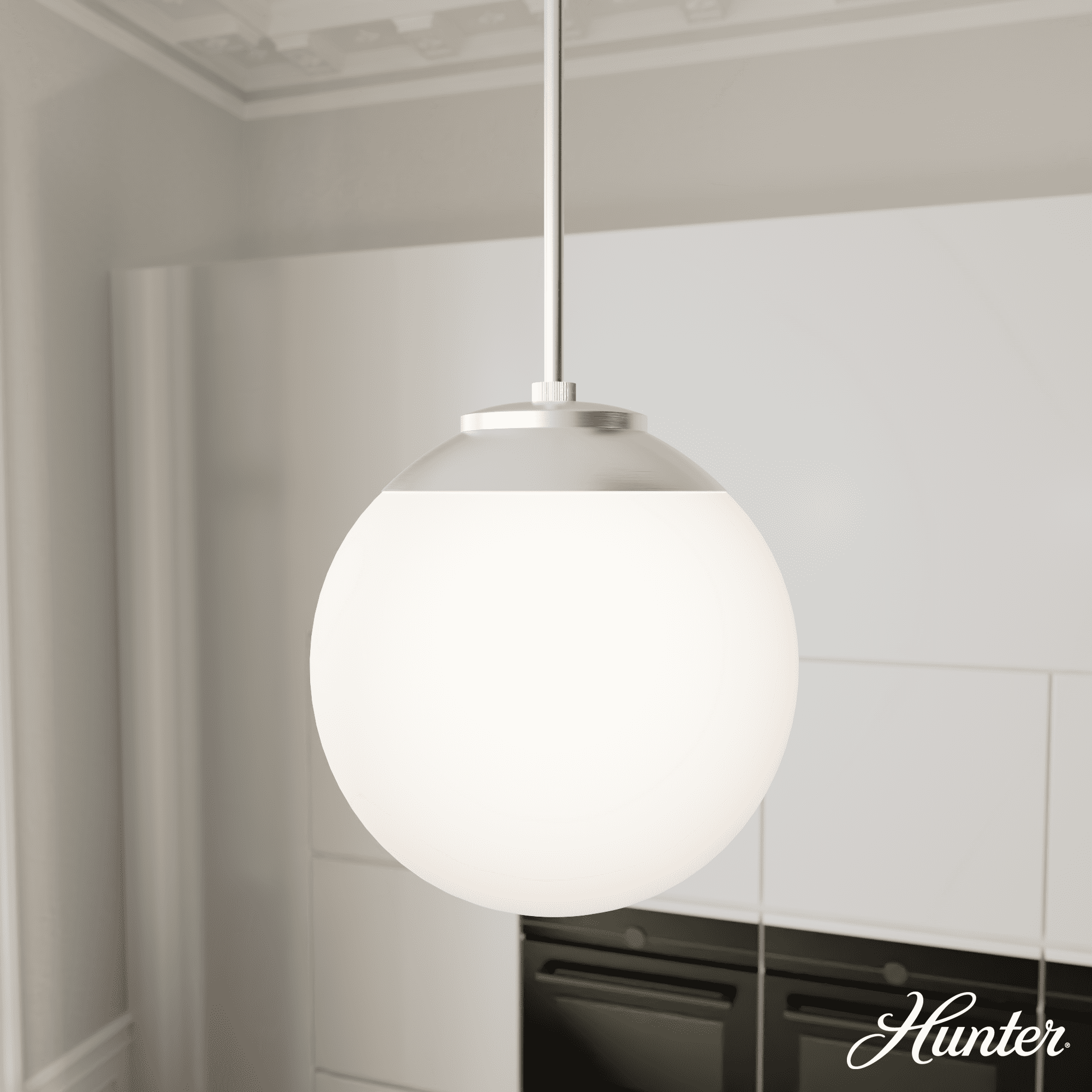 Hunter Fan Hepburn 1 - Light Sphere Globe Pendant