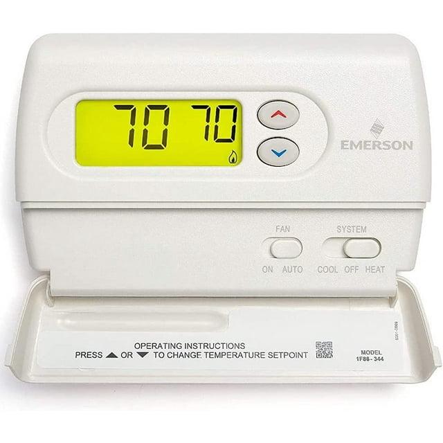 White-Rodgers 1F86-344 White LCD Battery Thermostat