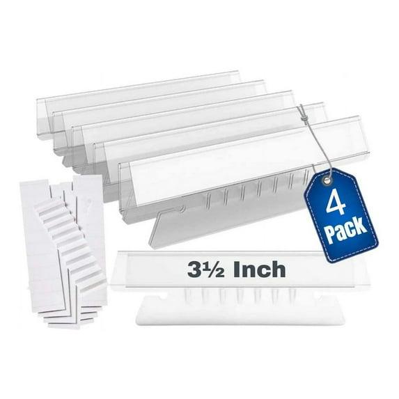 1InTheOffice Clear Hanging Folder Tabs, and Inserts 3-1/2" x 5/8", 100/Pack (3 1/2")