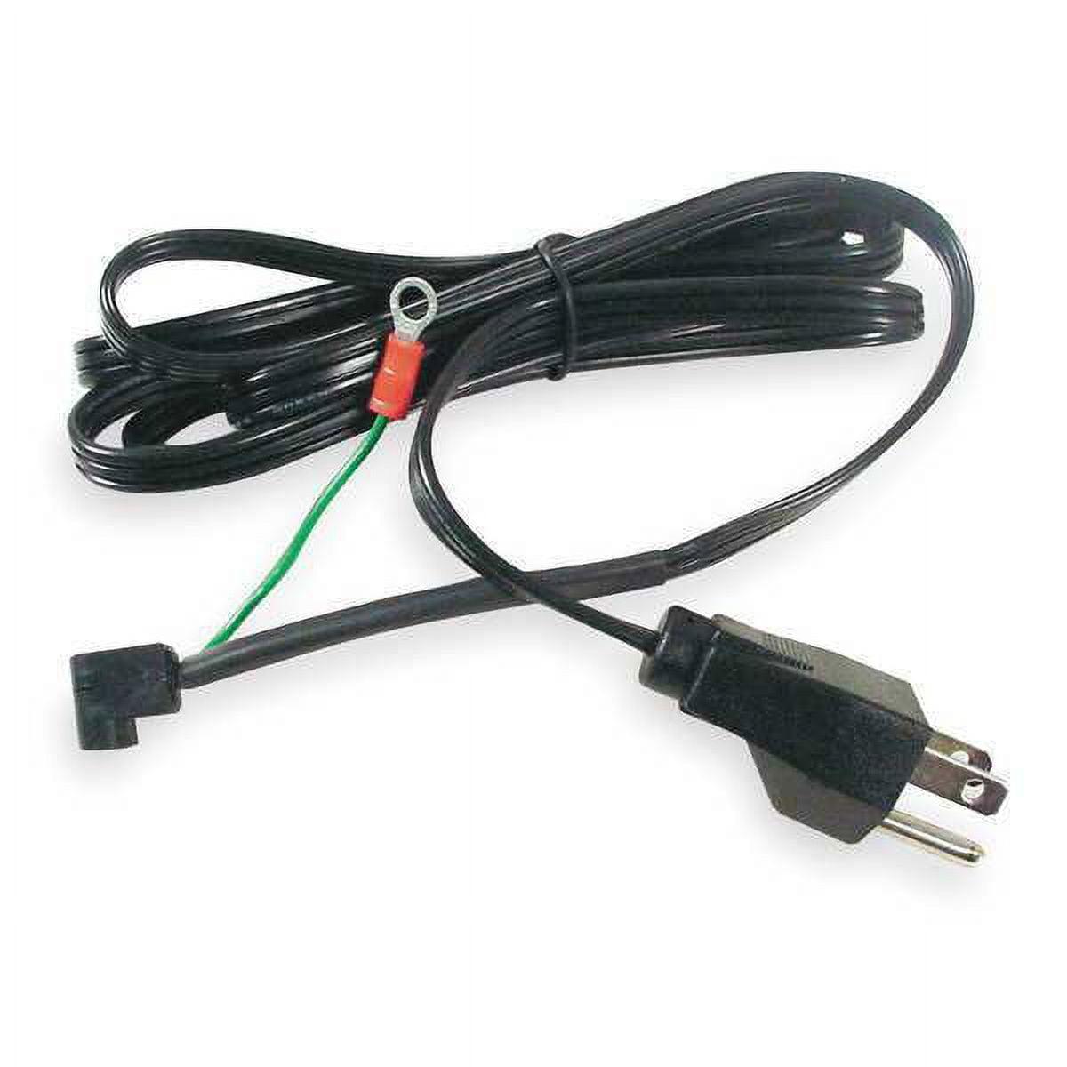 Black 72-Inch Molded Plastic Cord Set with 3-Prong Plug