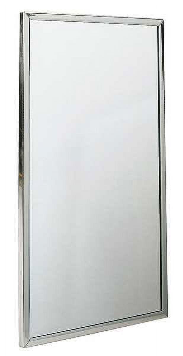 Elegant Transitional Stainless Steel Bathroom Mirror 18" x 36"